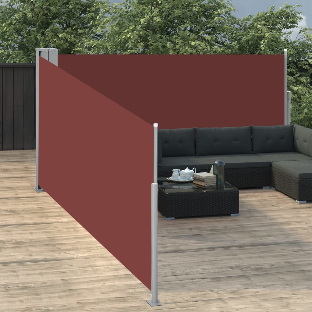 Windscherm uittrekbaar 100x1000 cm bruin is nu te koop bij PeponiXL, paradijselijk wonen!