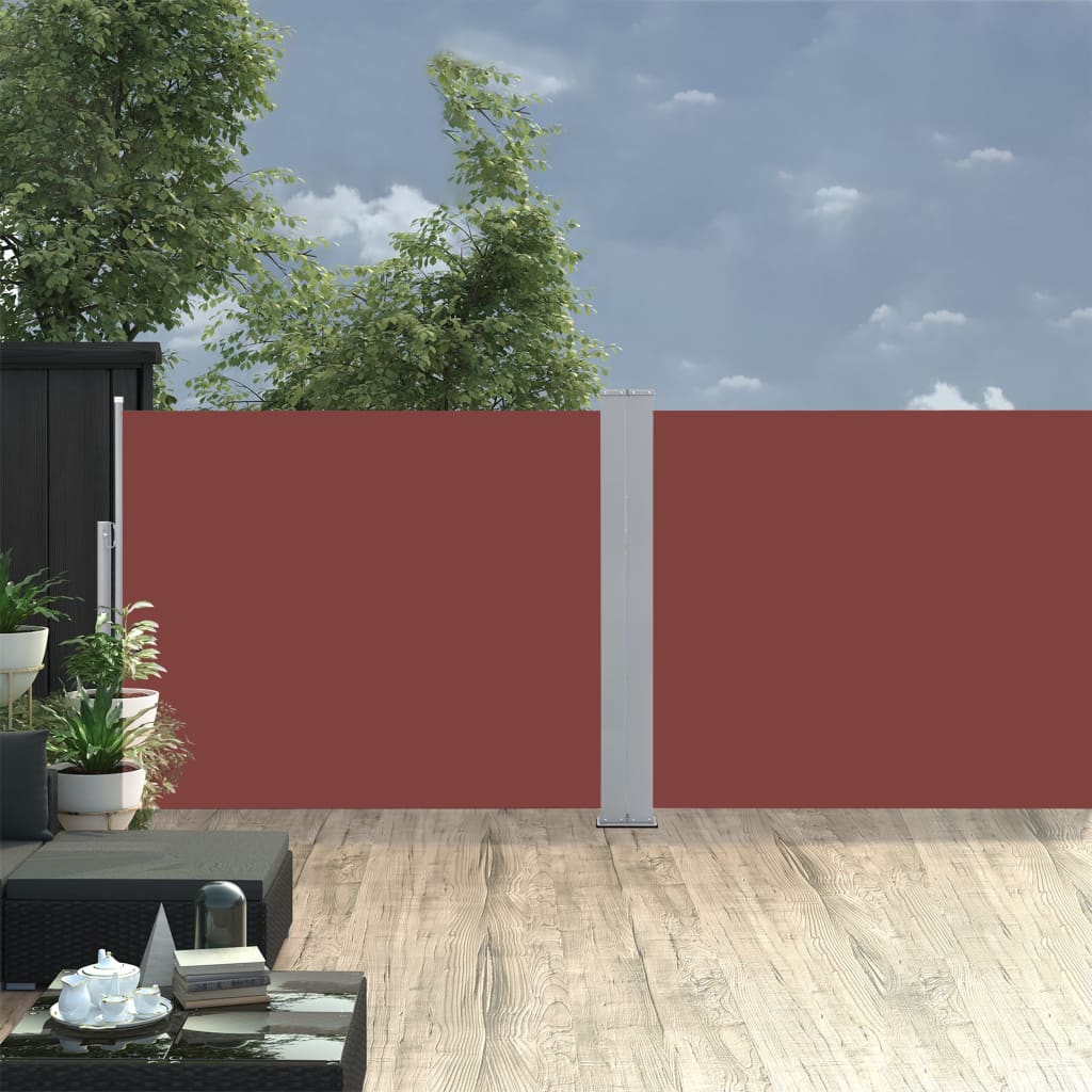 Windscherm uittrekbaar 140x1000 cm bruin is nu te koop bij PeponiXL, paradijselijk wonen!
