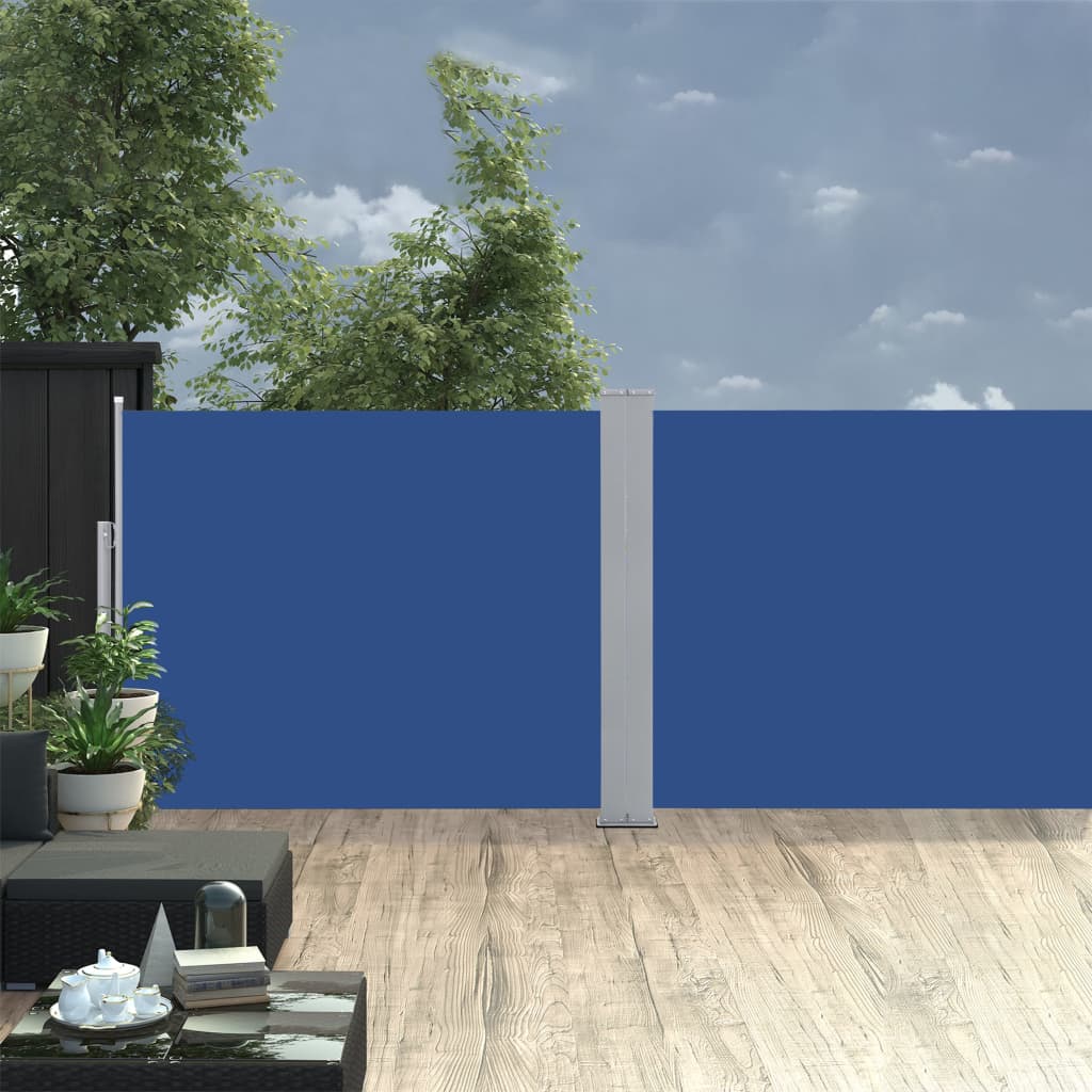 Windscherm uittrekbaar 140x1000 cm blauw is nu te koop bij PeponiXL, paradijselijk wonen!