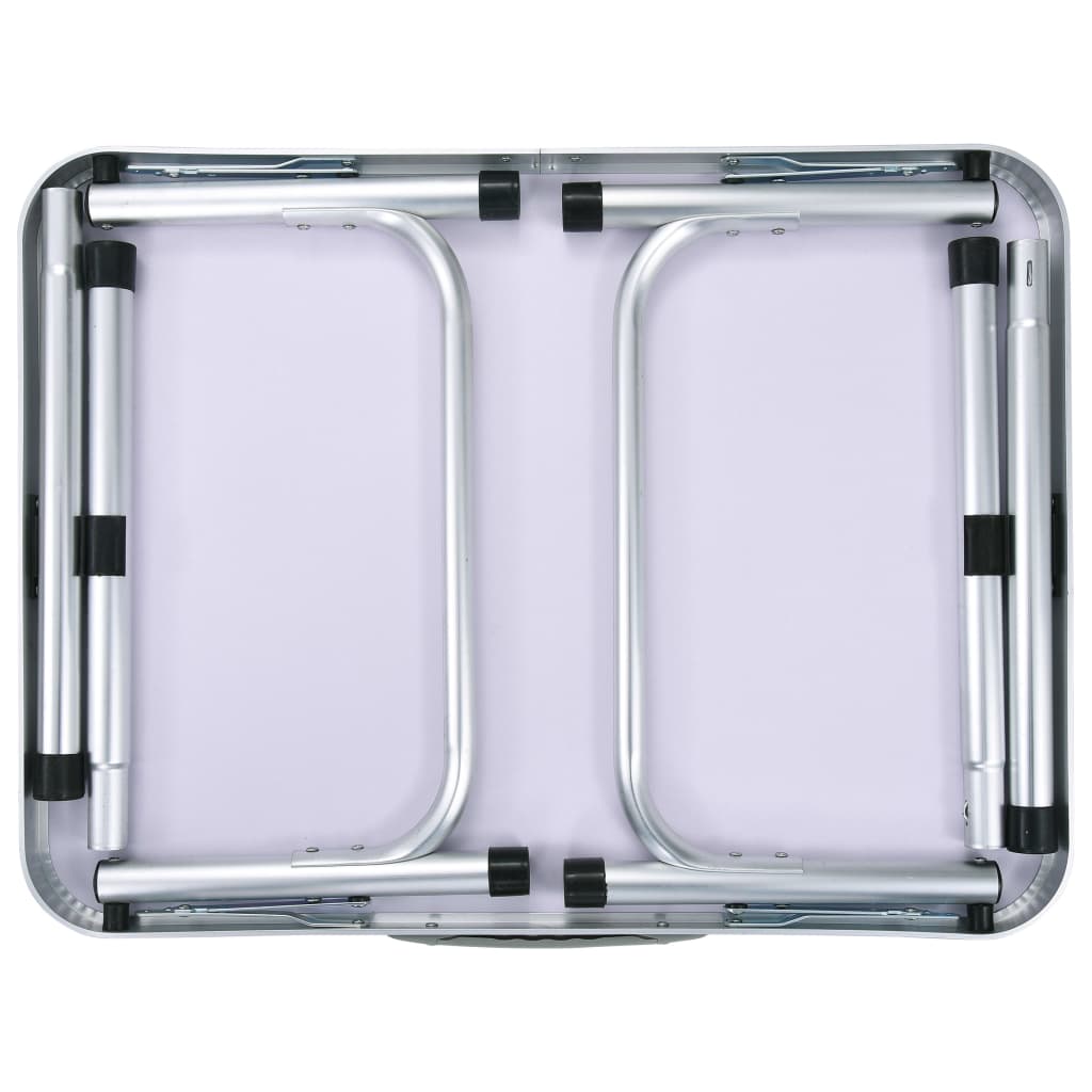 Campingtafel inklapbaar 60x45 cm aluminium wit is nu te koop bij PeponiXL, paradijselijk wonen!