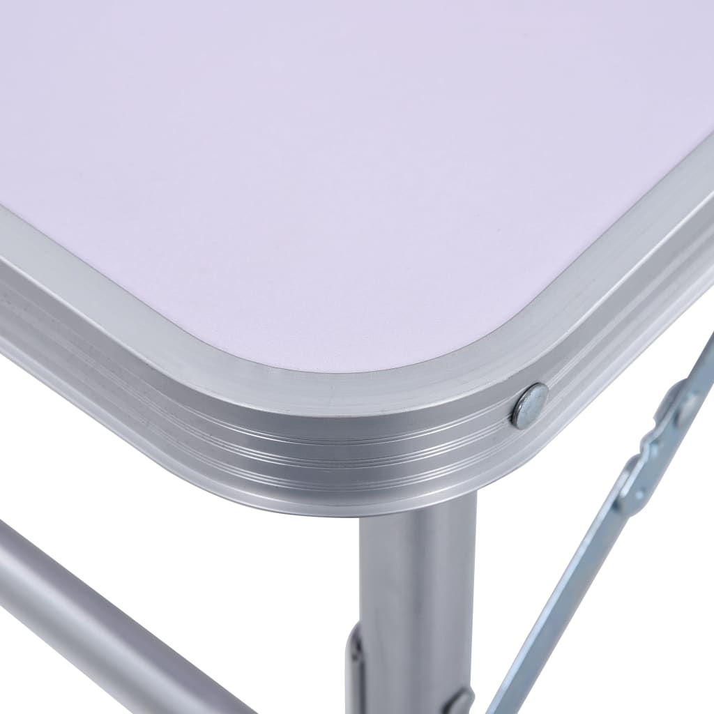 Campingtafel inklapbaar 60x45 cm aluminium wit is nu te koop bij PeponiXL, paradijselijk wonen!