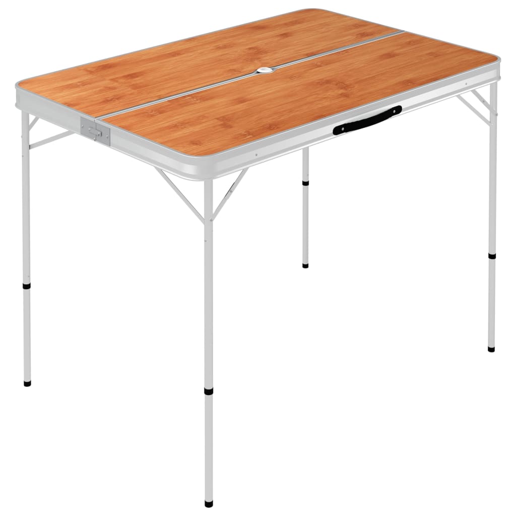Campingtafel inklapbaar met 2 banken aluminium bruin is nu te koop bij PeponiXL, paradijselijk wonen!