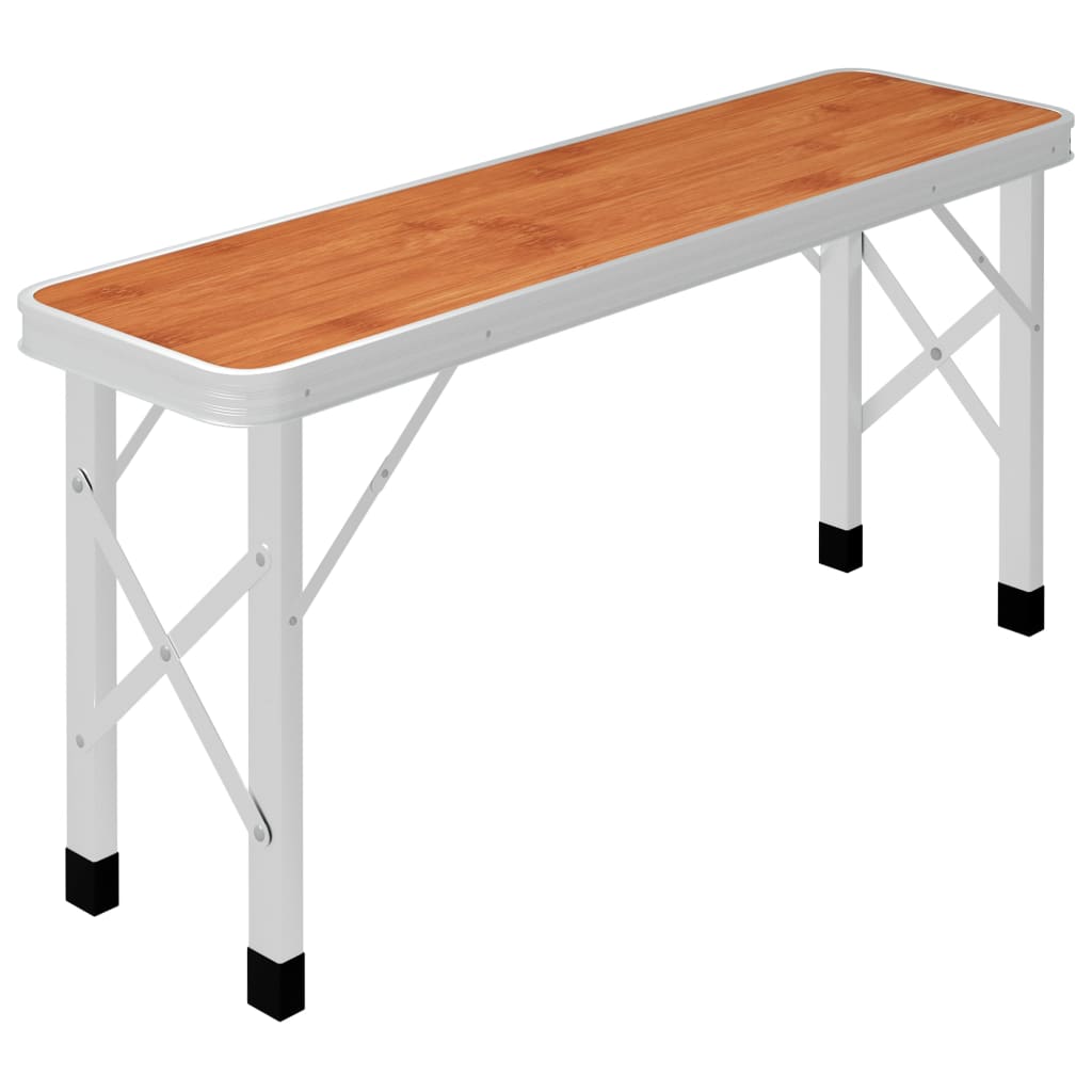 Campingtafel inklapbaar met 2 banken aluminium bruin is nu te koop bij PeponiXL, paradijselijk wonen!