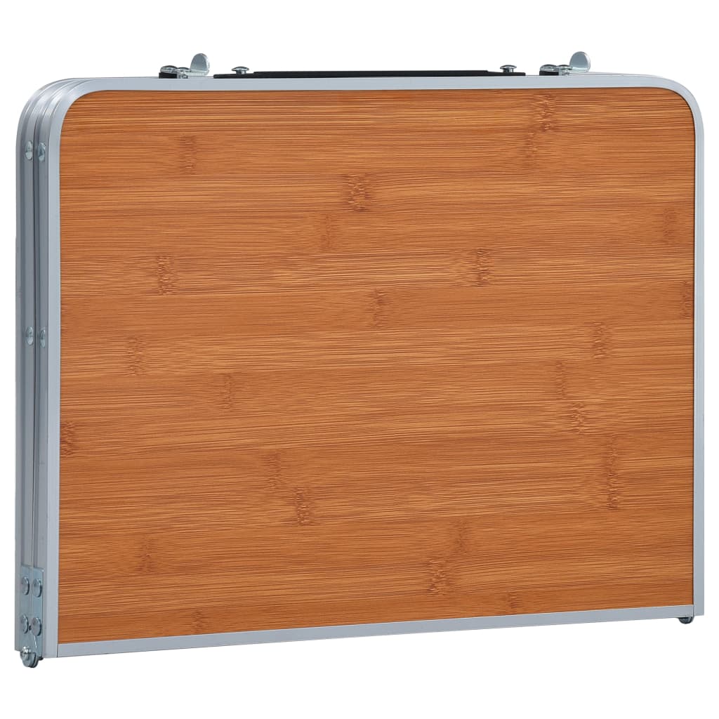 Campingtafel inklapbaar 60x40 cm aluminium bruin is nu te koop bij PeponiXL, paradijselijk wonen!