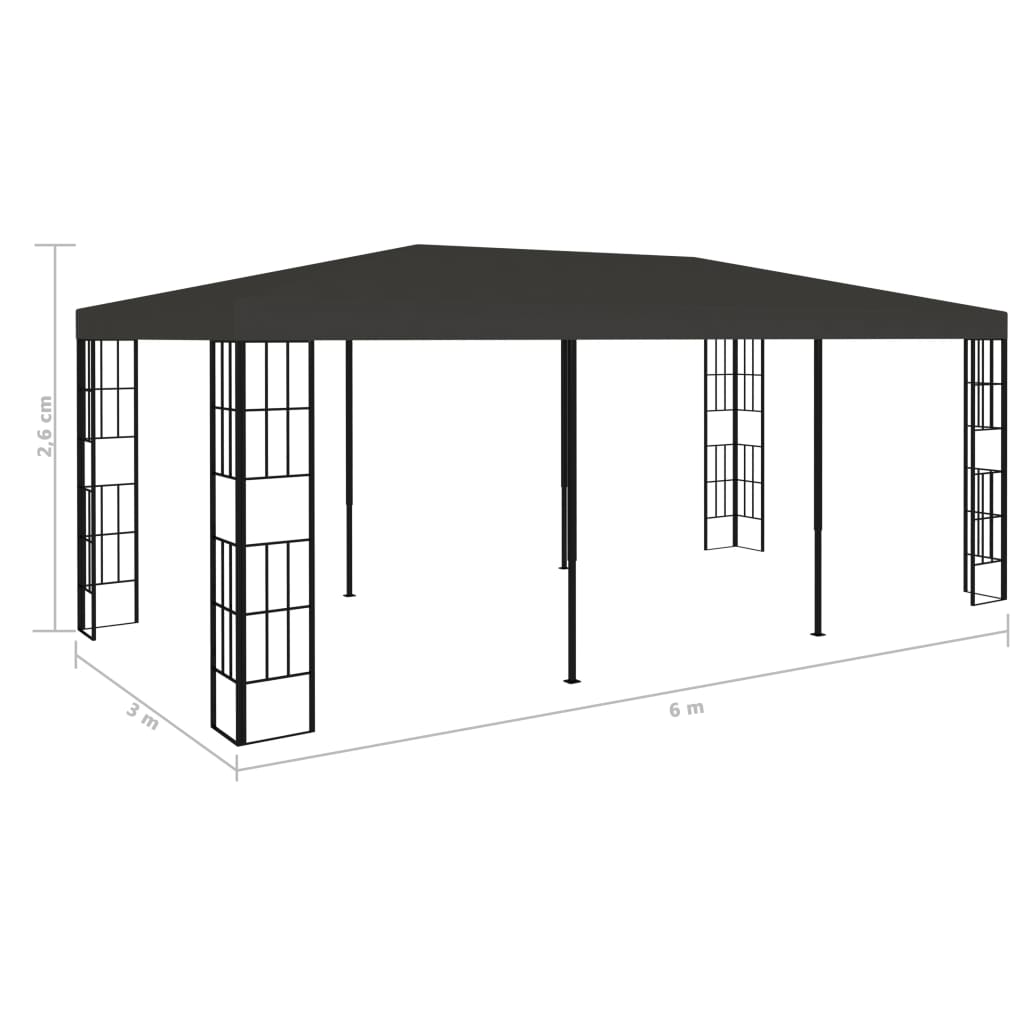 Prieel 3x6 m antraciet is nu te koop bij PeponiXL, paradijselijk wonen!