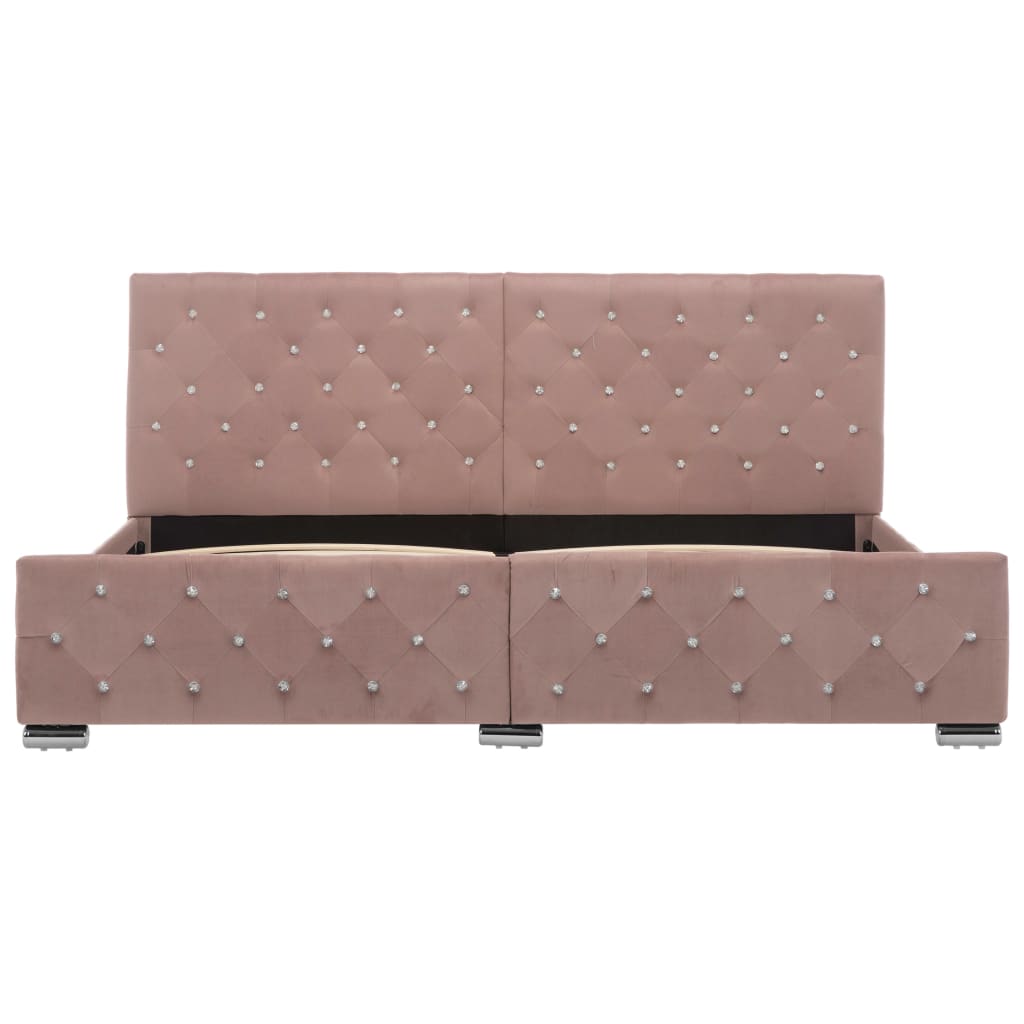 Bedframe fluweel roze 180x200 cm is nu te koop bij PeponiXL, paradijselijk wonen!