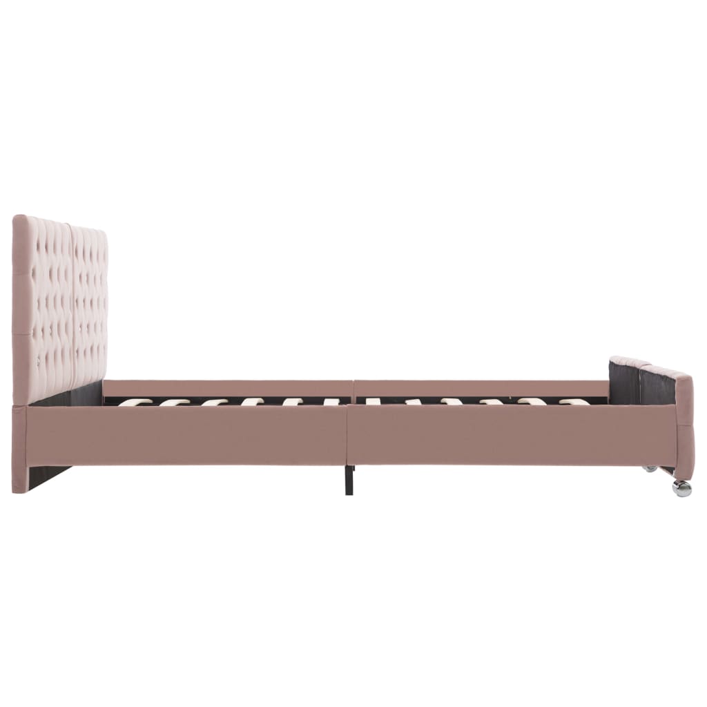 Bedframe fluweel roze 180x200 cm is nu te koop bij PeponiXL, paradijselijk wonen!