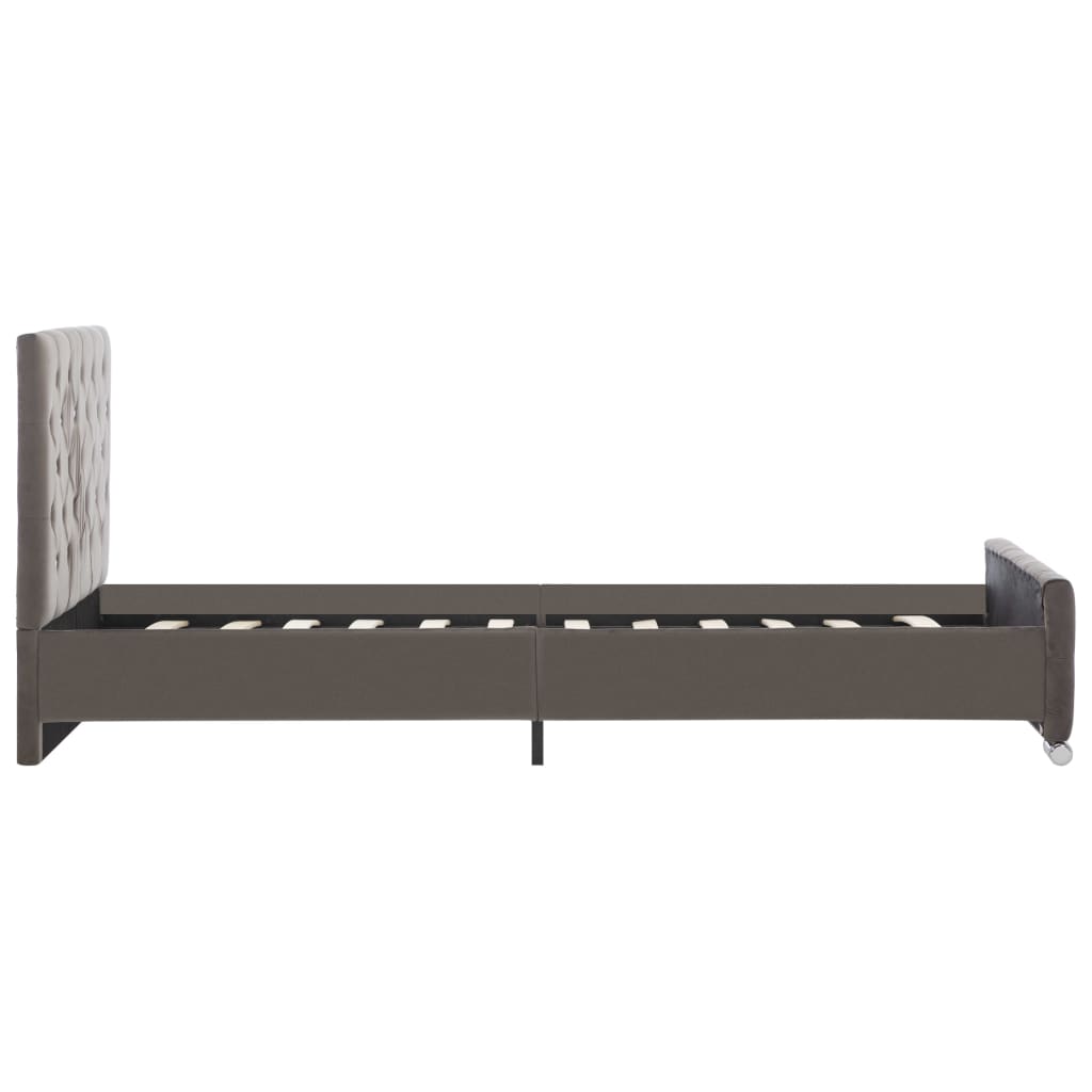Bedframe fluweel grijs 90x200 cm is nu te koop bij PeponiXL, paradijselijk wonen!