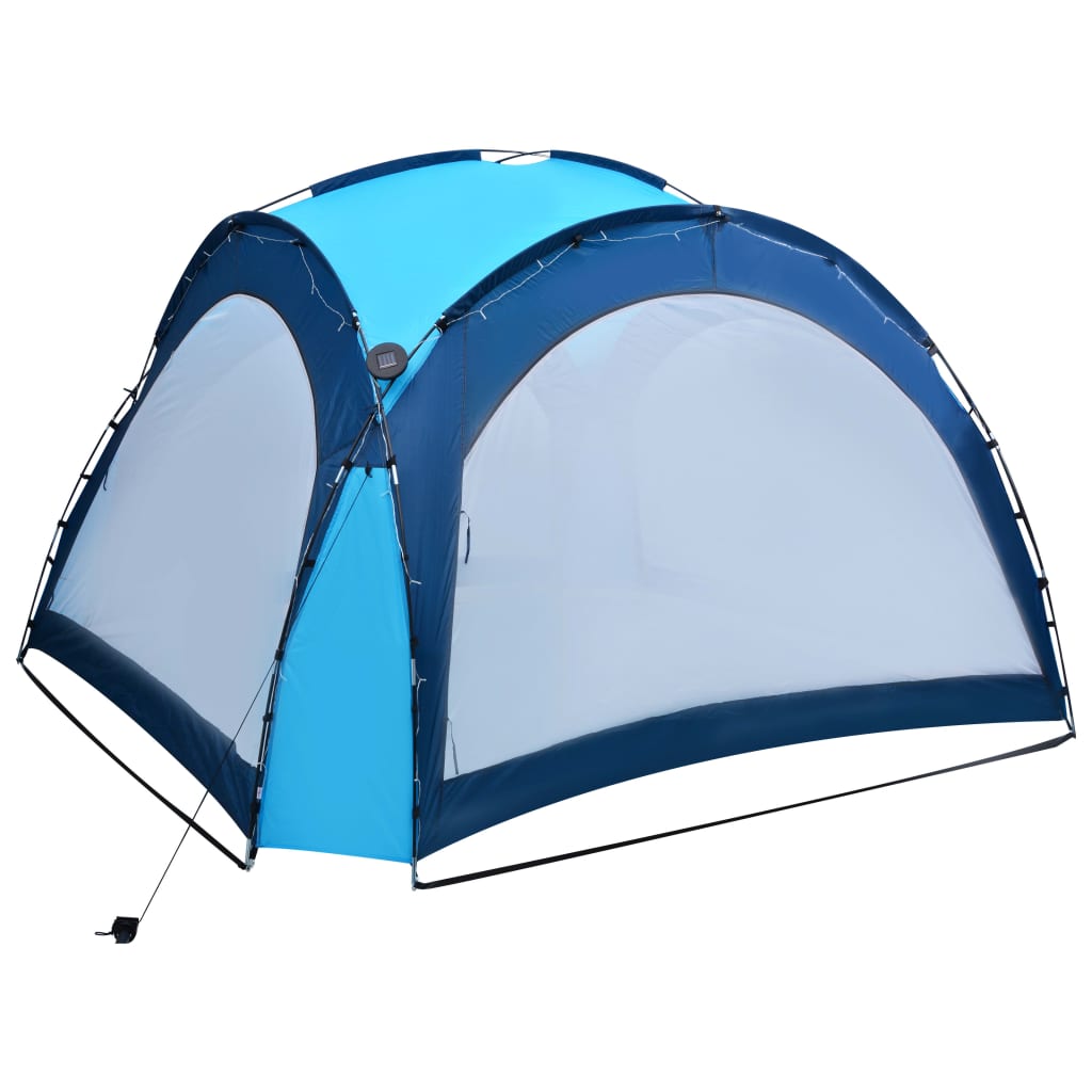 Partytent met LED en 4 zijwanden 3,6x3,6x2,3 m blauw is nu te koop bij PeponiXL, paradijselijk wonen!