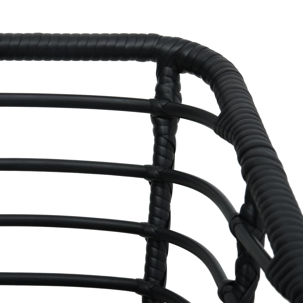 Tuinstoelen 2 st met kussens poly rattan zwart is nu te koop bij PeponiXL, paradijselijk wonen!