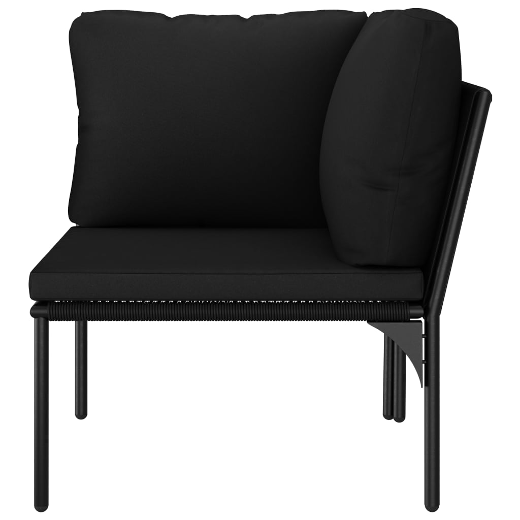 6-delige Loungeset met kussens PVC zwart is nu te koop bij PeponiXL, paradijselijk wonen!