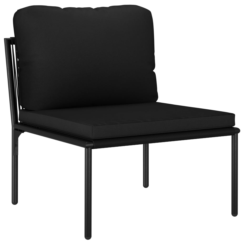 6-delige Loungeset met kussens PVC zwart is nu te koop bij PeponiXL, paradijselijk wonen!
