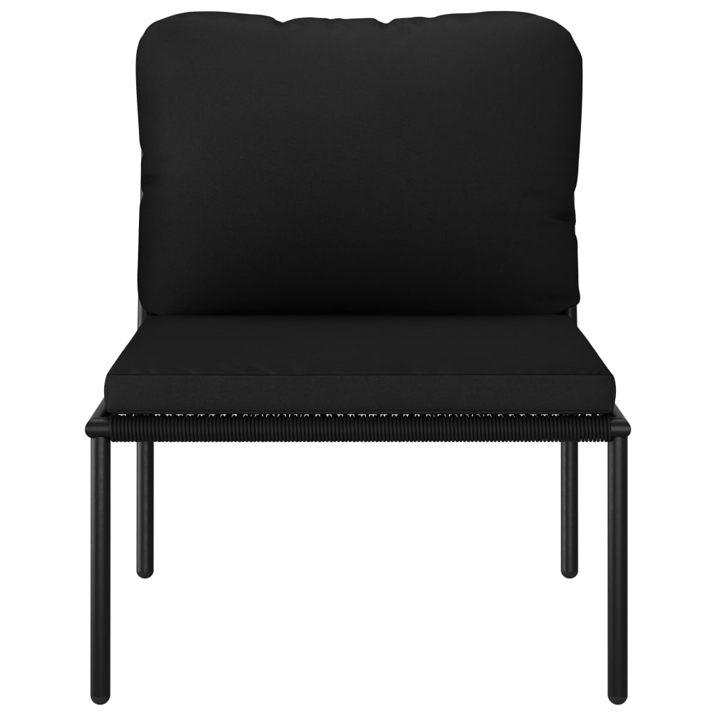6-delige Loungeset met kussens PVC zwart is nu te koop bij PeponiXL, paradijselijk wonen!