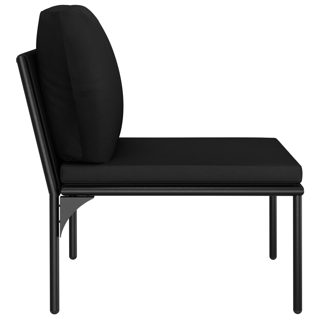 5-delige Loungeset met kussens PVC zwart is nu te koop bij PeponiXL, paradijselijk wonen!