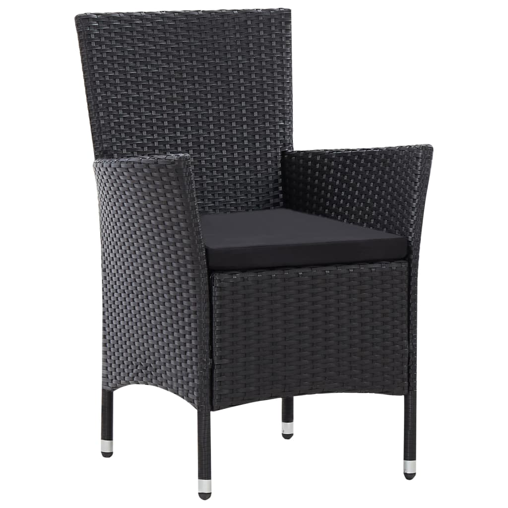 9-delige Tuinset poly rattan zwart is nu te koop bij PeponiXL, paradijselijk wonen!