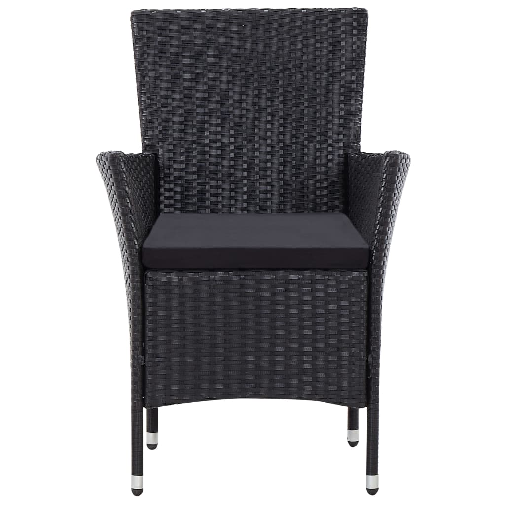 9-delige Tuinset poly rattan zwart is nu te koop bij PeponiXL, paradijselijk wonen!