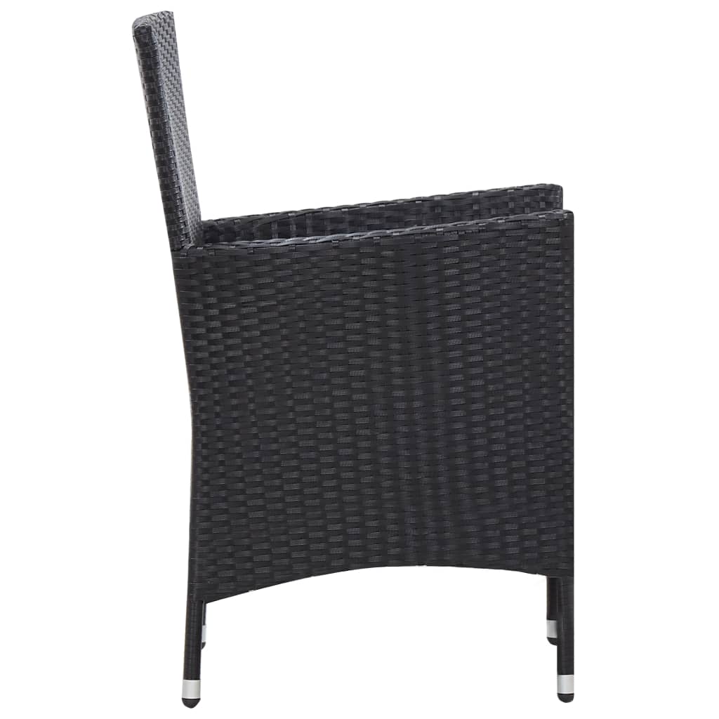 9-delige Tuinset poly rattan zwart is nu te koop bij PeponiXL, paradijselijk wonen!