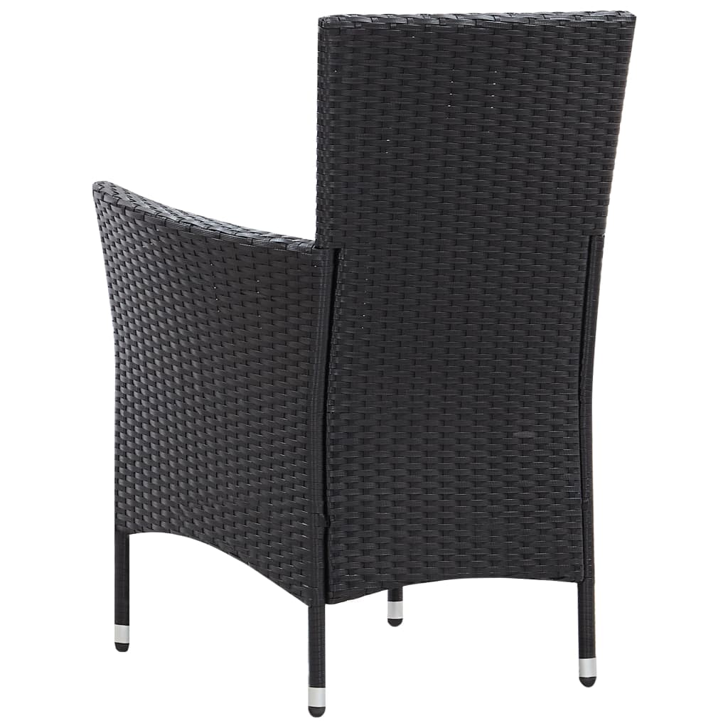 9-delige Tuinset poly rattan zwart is nu te koop bij PeponiXL, paradijselijk wonen!