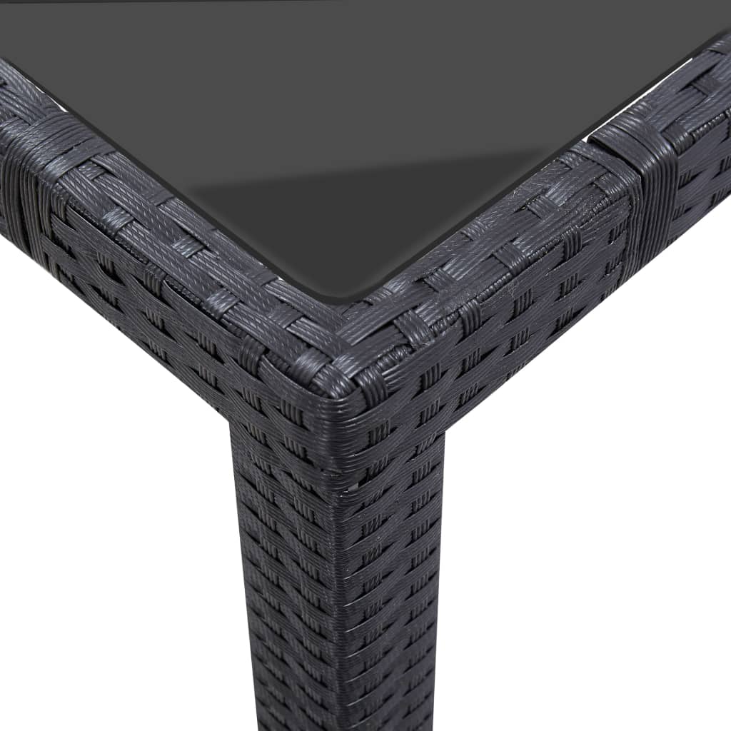 9-delige Tuinset poly rattan zwart is nu te koop bij PeponiXL, paradijselijk wonen!