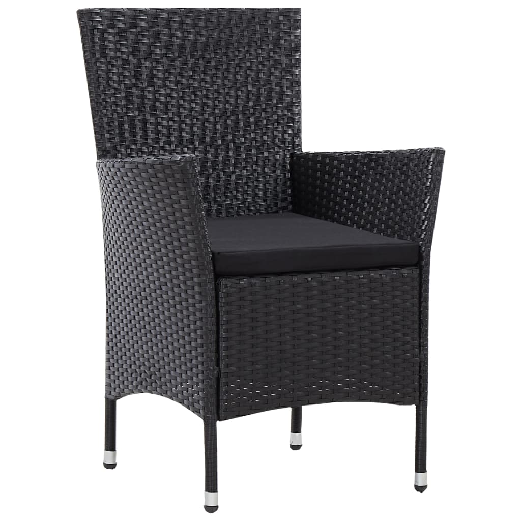 5-delige Tuinset poly rattan zwart is nu te koop bij PeponiXL, paradijselijk wonen!