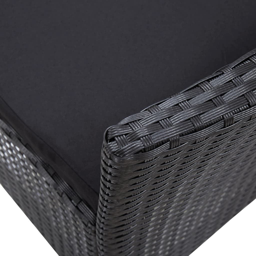 5-delige Tuinset poly rattan zwart is nu te koop bij PeponiXL, paradijselijk wonen!