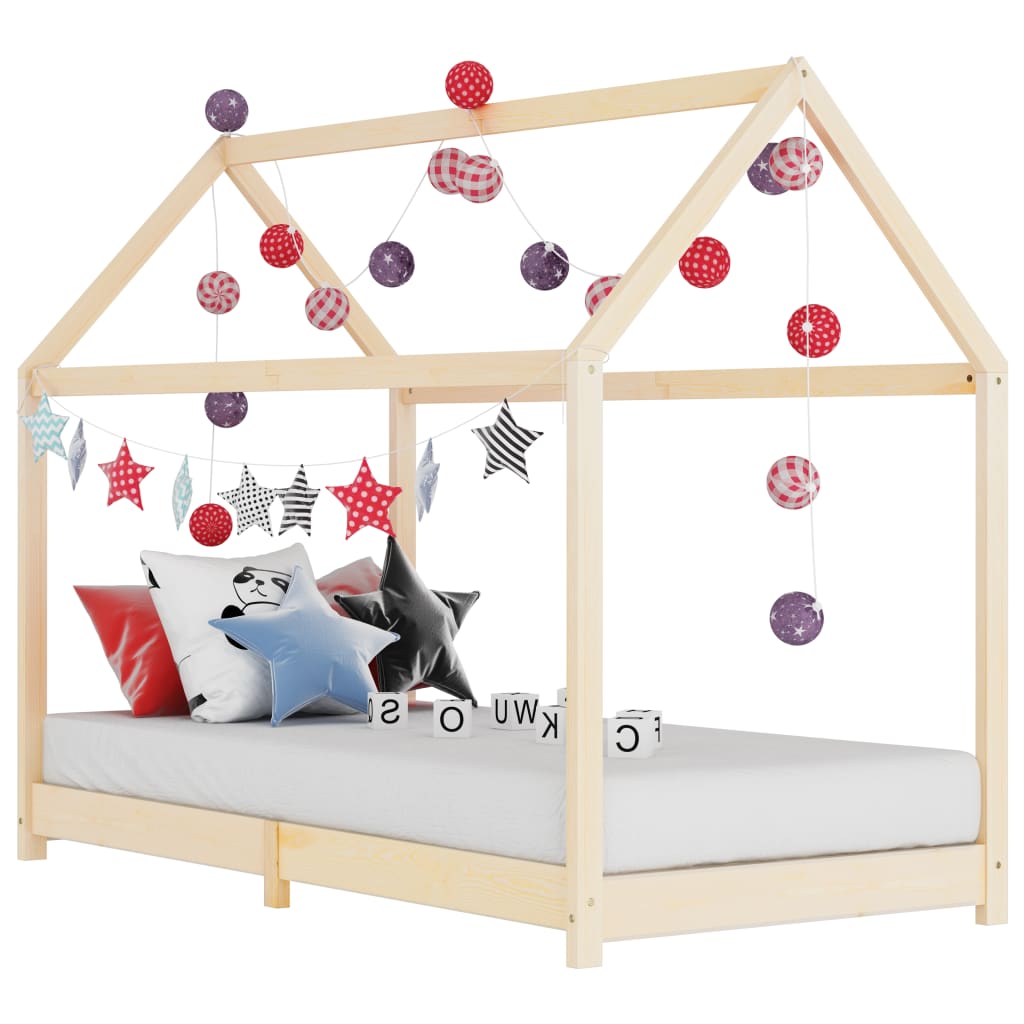 Kinderbedframe massief grenenhout 90x200 cm is nu te koop bij PeponiXL, paradijselijk wonen!