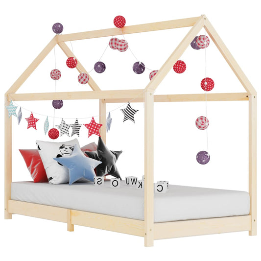 Kinderbedframe massief grenenhout 90x200 cm is nu te koop bij PeponiXL, paradijselijk wonen!