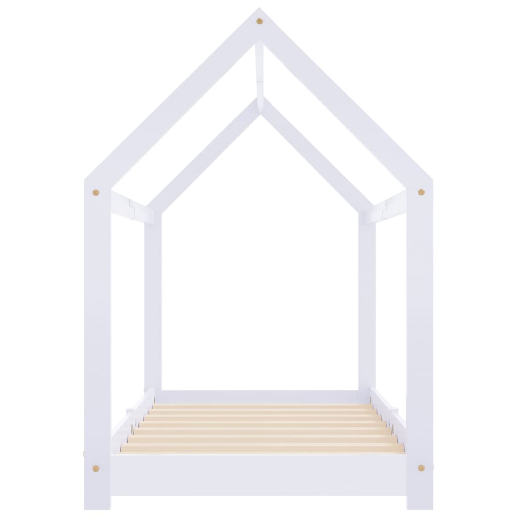 Kinderbedframe massief grenenhout wit 70x140 cm is nu te koop bij PeponiXL, paradijselijk wonen!