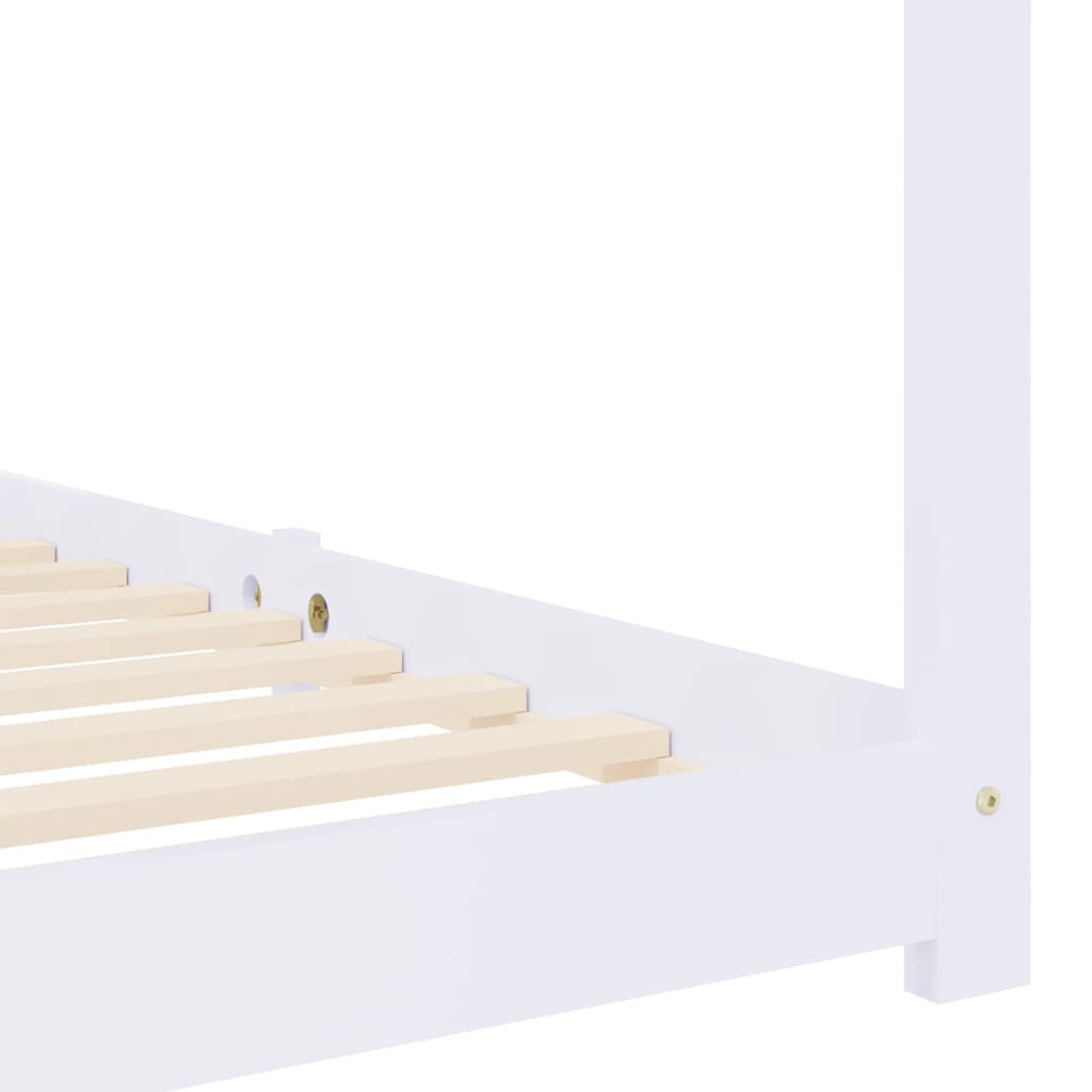 Kinderbedframe massief grenenhout wit 70x140 cm is nu te koop bij PeponiXL, paradijselijk wonen!