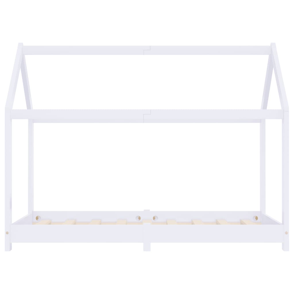 Kinderbedframe massief grenenhout wit 80x160 cm is nu te koop bij PeponiXL, paradijselijk wonen!
