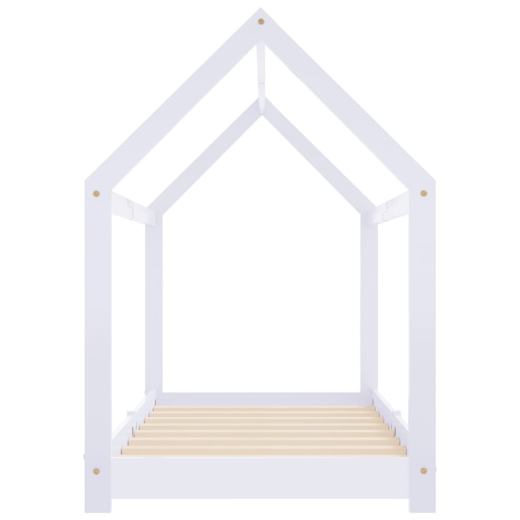 Kinderbedframe massief grenenhout wit 80x160 cm is nu te koop bij PeponiXL, paradijselijk wonen!