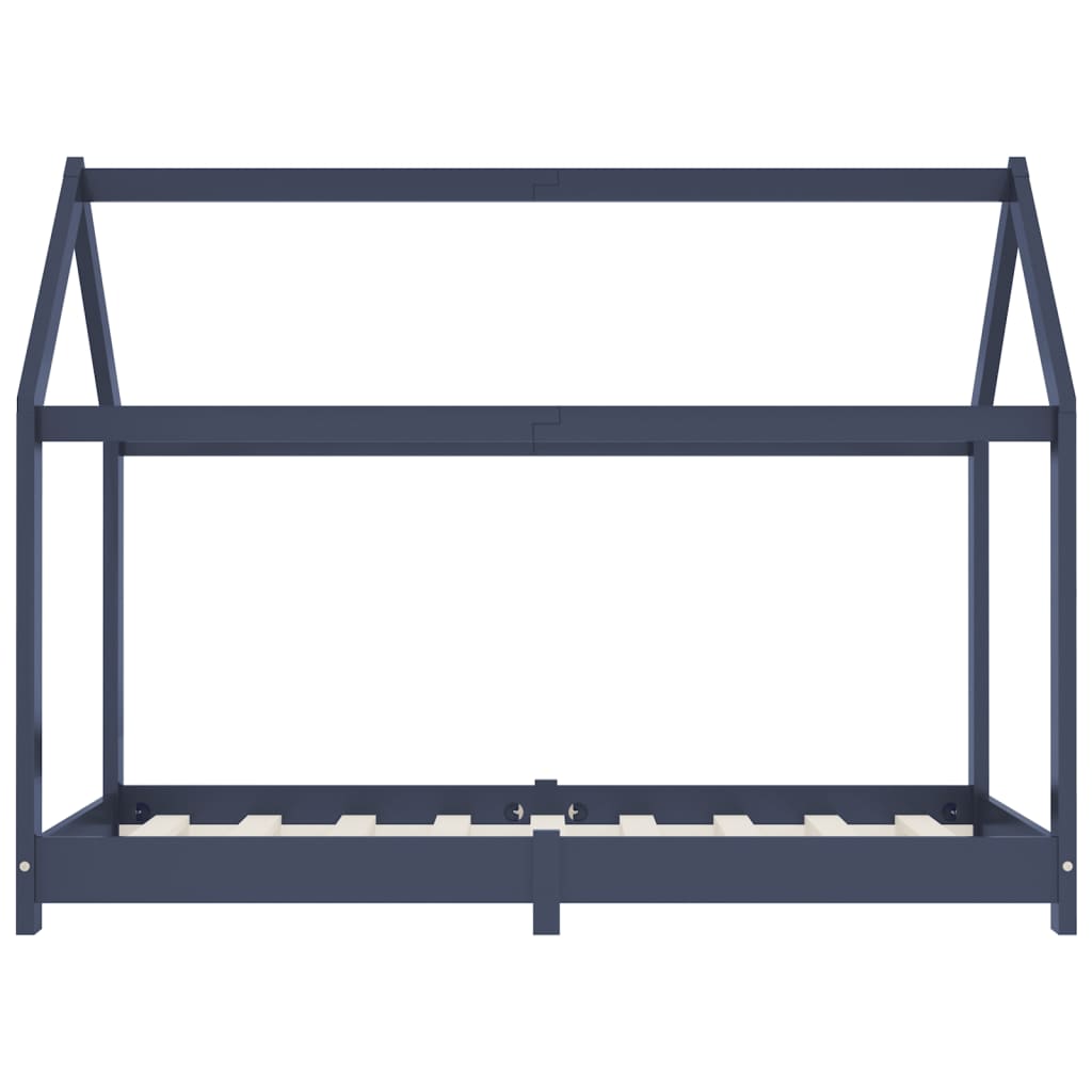 Kinderbedframe massief grenenhout grijs 80x160 cm is nu te koop bij PeponiXL, paradijselijk wonen!