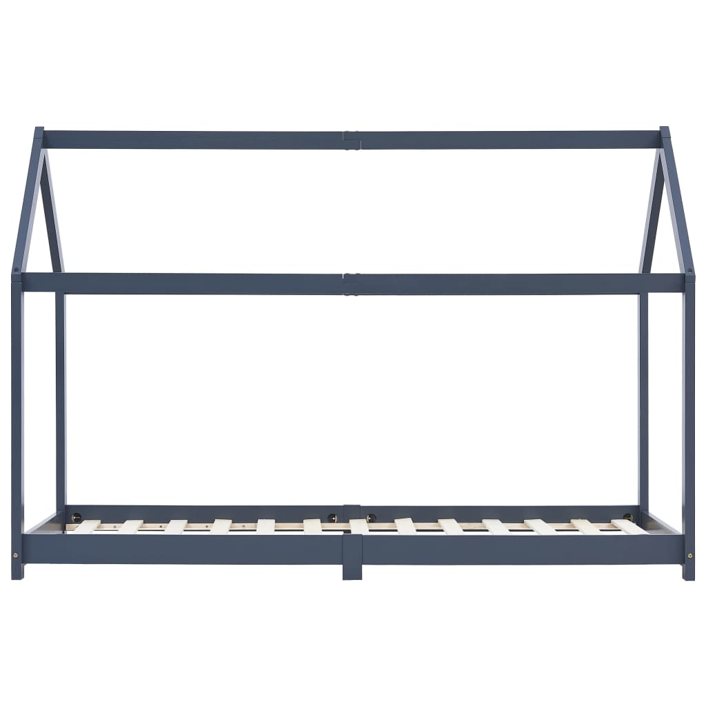 Kinderbedframe massief grenenhout grijs 90x200 cm is nu te koop bij PeponiXL, paradijselijk wonen!