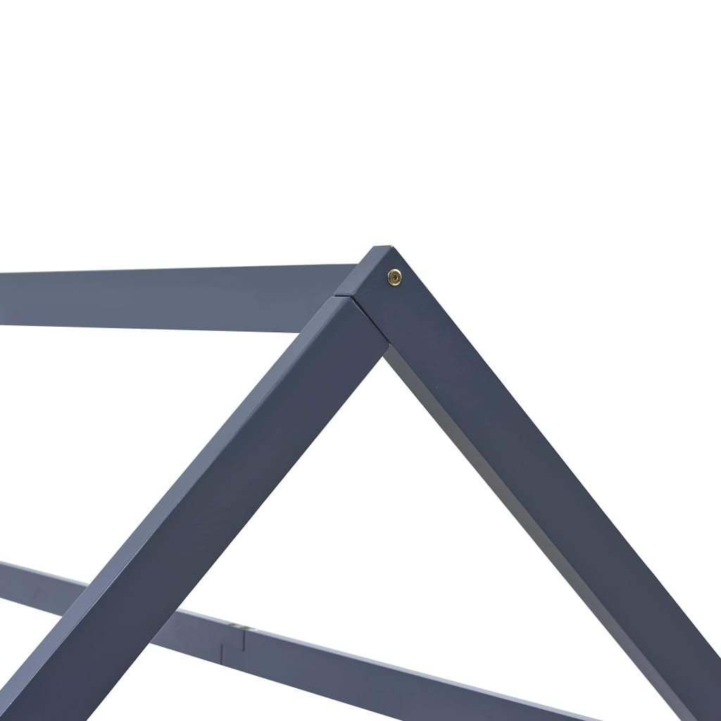Kinderbedframe massief grenenhout grijs 90x200 cm is nu te koop bij PeponiXL, paradijselijk wonen!