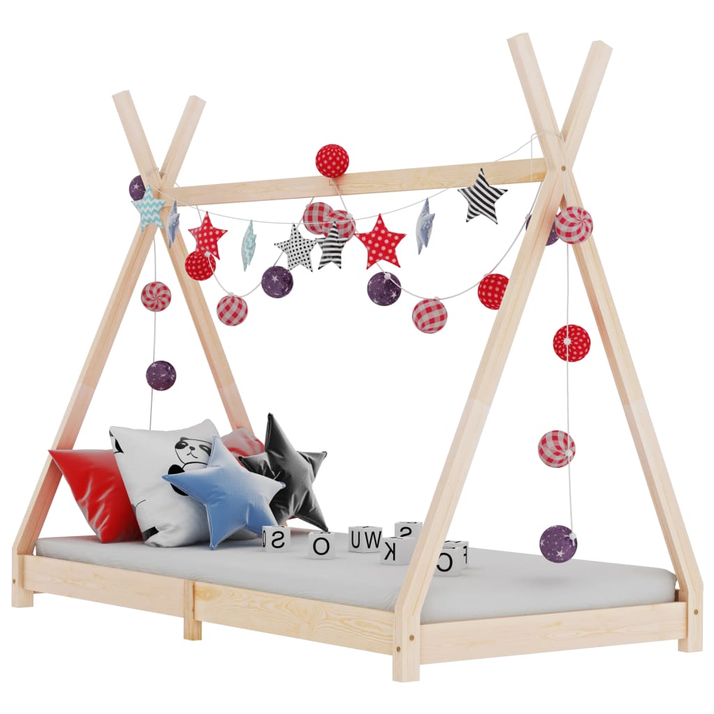 Kinderbedframe massief grenenhout 80x160 cm is nu te koop bij PeponiXL, paradijselijk wonen!