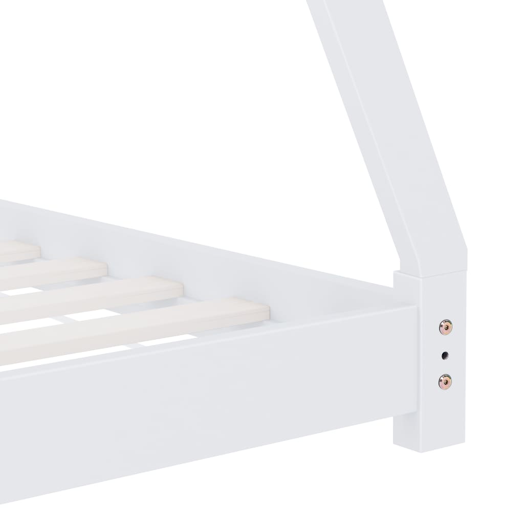 Kinderbedframe massief grenenhout wit 70x140 cm is nu te koop bij PeponiXL, paradijselijk wonen!