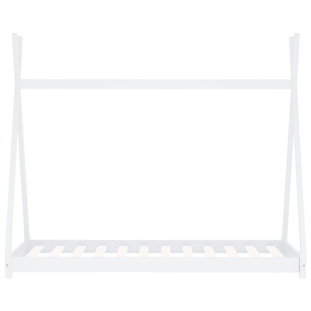 Kinderbedframe massief grenenhout wit 90x200 cm is nu te koop bij PeponiXL, paradijselijk wonen!