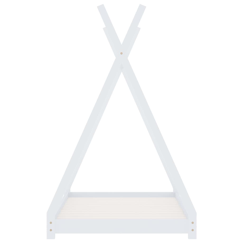Kinderbedframe massief grenenhout wit 90x200 cm is nu te koop bij PeponiXL, paradijselijk wonen!