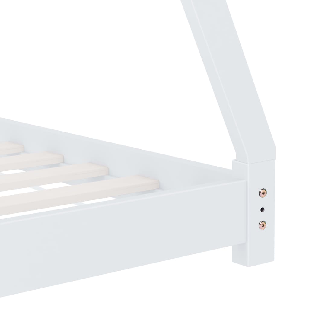Kinderbedframe massief grenenhout wit 90x200 cm is nu te koop bij PeponiXL, paradijselijk wonen!