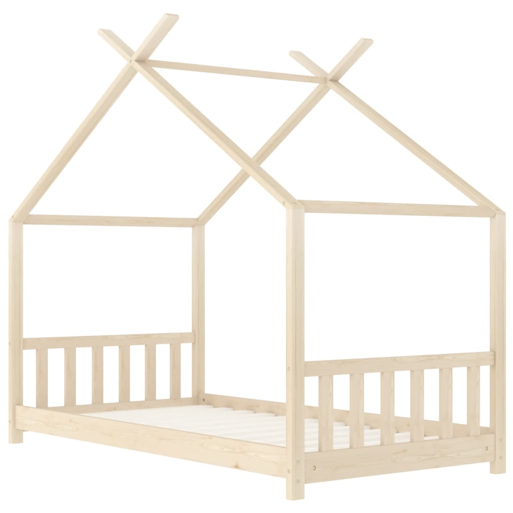 Kinderbedframe massief grenenhout 70x140 cm is nu te koop bij PeponiXL, paradijselijk wonen!