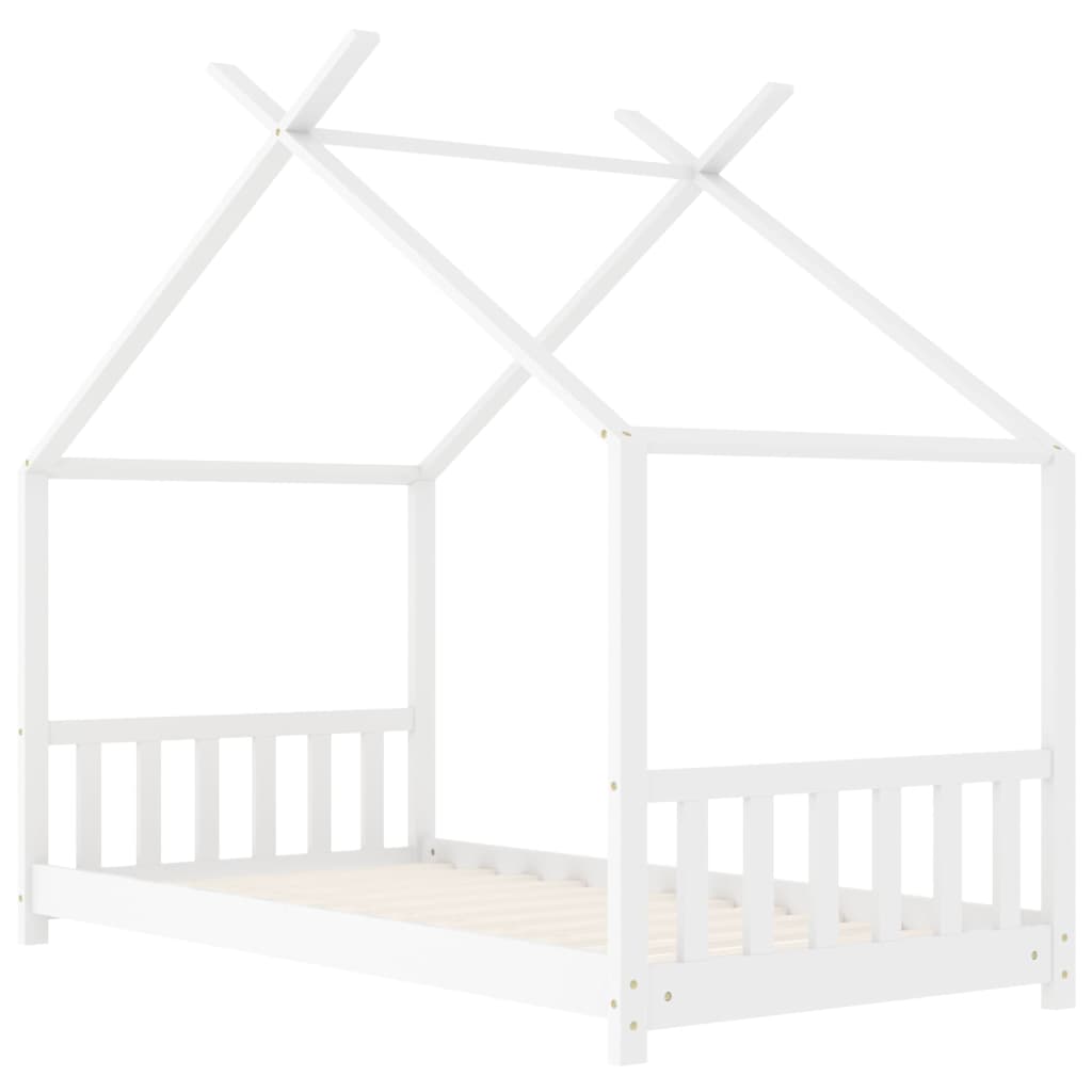 Kinderbedframe massief grenenhout wit 70x140 cm is nu te koop bij PeponiXL, paradijselijk wonen!