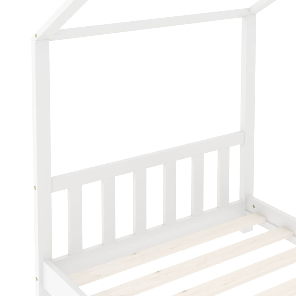 Kinderbedframe massief grenenhout wit 70x140 cm is nu te koop bij PeponiXL, paradijselijk wonen!