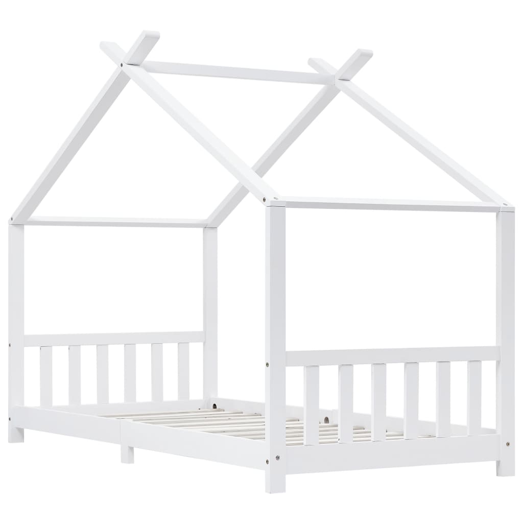 Kinderbedframe massief grenenhout wit 90x200 cm is nu te koop bij PeponiXL, paradijselijk wonen!