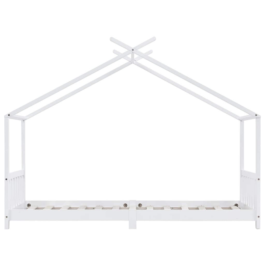 Kinderbedframe massief grenenhout wit 90x200 cm is nu te koop bij PeponiXL, paradijselijk wonen!