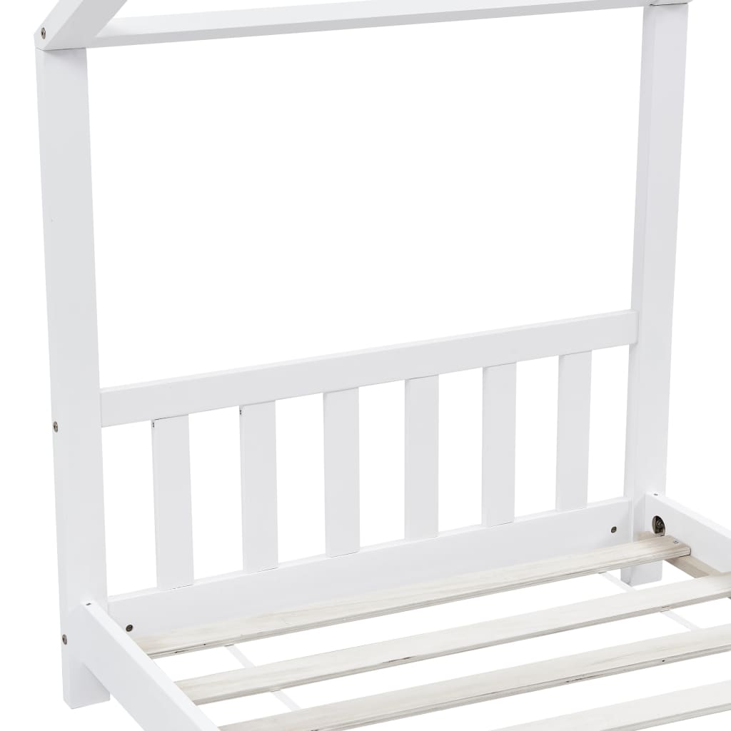 Kinderbedframe massief grenenhout wit 90x200 cm is nu te koop bij PeponiXL, paradijselijk wonen!