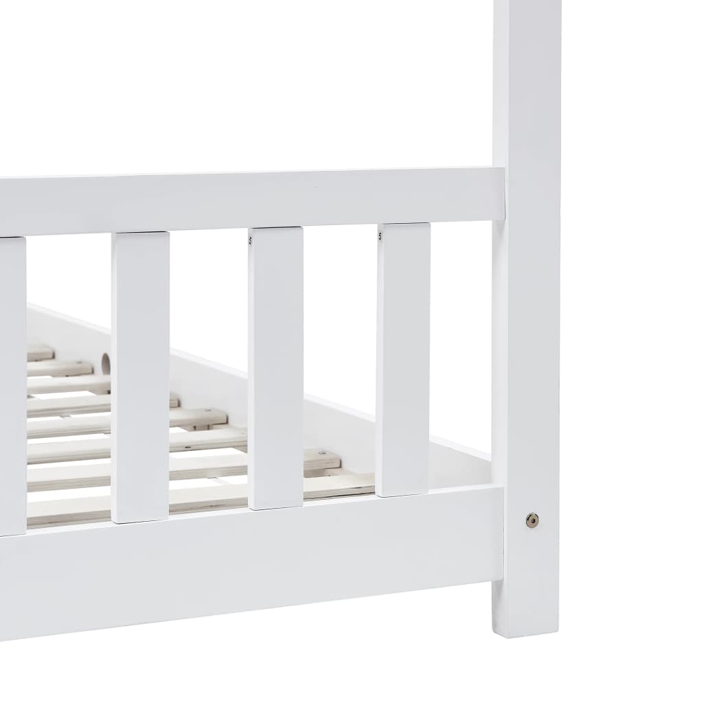 Kinderbedframe massief grenenhout wit 90x200 cm is nu te koop bij PeponiXL, paradijselijk wonen!