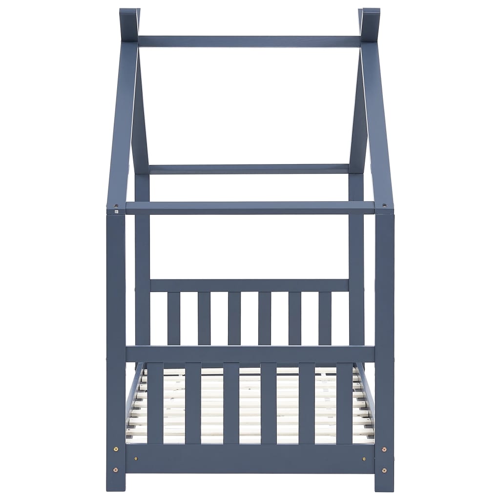 Kinderbedframe massief grenenhout grijs 70x140 cm is nu te koop bij PeponiXL, paradijselijk wonen!