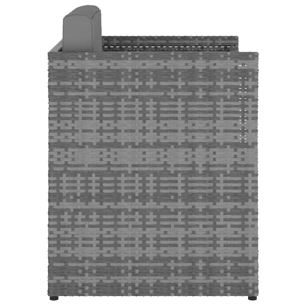 Tuinstoel met voetenbank poly rattan antracietkleurig is nu te koop bij PeponiXL, paradijselijk wonen!