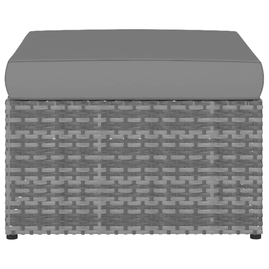 Tuinstoel met voetenbank poly rattan antracietkleurig is nu te koop bij PeponiXL, paradijselijk wonen!