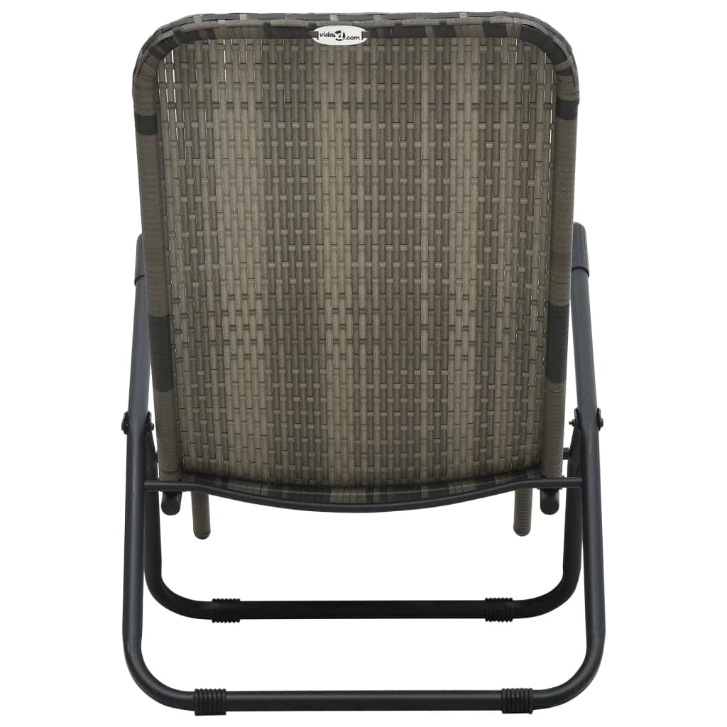 Ligbed inklapbaar poly rattan grijs is nu te koop bij PeponiXL, paradijselijk wonen!